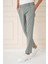 Comfort Fit Çift Pileli Dokulu Esnek Pamuk Yeşil Pantolon P 1158 4