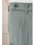 Comfort Fit Çift Pileli Dokulu Esnek Pamuk Yeşil Pantolon P 1158 5