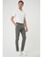 Slim Fit Yan Cepli Düz Esnek Casual Su Yeşili Pantolon P 1144 2
