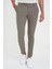 Slim Fit Yan Cepli Düz Esnek Casuel Vizon Pantolon P 1144 1