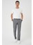 Comfort Fit Beli Lastikli Siyah Jogger Pantolon P 1181 1