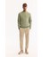Erkek Yeşil Bisiklet Yaka Pamuklu Şardonlu Baskılı Regular Fit Sweatshirt B001033 6