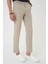 Comfort Fit Çift Pileli Dokulu Esnek Pamuk Bej Pantolon P 1158 4