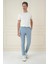 Comfort Fit Beli Lastikli Esnek Casuel Havacı Mavi Pantolon P 1173 2