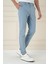Comfort Fit Beli Lastikli Esnek Casuel Havacı Mavi Pantolon P 1173 4