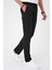 Comfort Fit Beli Lastikli Siyah Jogger Pantolon P 1183 4