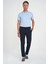 Comfort Fit Beli Lastikli Tek Pileli Dokulu Lacivert Pantolon P 1193 1