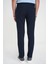 Comfort Fit Beli Lastikli Tek Pileli Dokulu Lacivert Pantolon P 1193 5