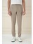 Comfort Fit Gofre Dokulu Beli Lastikli Pileli Bej Jogger Pantolon P 1174 1