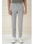 Comfort Fit Gofre Dokulu Beli Lastikli Pileli Gri Jogger Pantolon P 1174 1