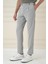 Comfort Fit Gofre Dokulu Beli Lastikli Pileli Gri Jogger Pantolon P 1174 3
