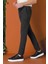 Comfort Fit Beli Lastikli Pötikareli Casuel Siyah Pantolon P 1149 5
