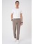 Comfort Fit Gofre Dokulu Beli Lastikli Vizon Jogger Pantolon P 1177 1