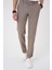 Comfort Fit Gofre Dokulu Beli Lastikli Vizon Jogger Pantolon P 1177 5