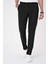 Comfort Fit Beli Lastikli Siyah Jogger Pantolon P 1184 3
