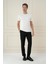 Comfort Fit Gofre Dokulu Beli Lastikli Pileli Siyah Jogger Pantolon P 1174 2