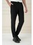 Comfort Fit Gofre Dokulu Beli Lastikli Pileli Siyah Jogger Pantolon P 1174 4