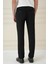 Comfort Fit Gofre Dokulu Beli Lastikli Pileli Siyah Jogger Pantolon P 1174 5