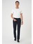 Comfort Fit Beli Lastikli Pötikareli Casuel Lacivert 2 Pantolon P 1149 1