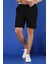 033 Slim Fit Siyah Bermuda 2