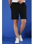 033 Slim Fit Siyah Bermuda 3