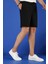 033 Slim Fit Siyah Bermuda 4