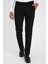 Comfort Fit Beli Lastikli Esnek Siyah Pantolon P 1169 1