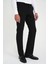 Comfort Fit Beli Lastikli Esnek Siyah Pantolon P 1169 3