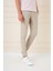 Slim Fit Yan Cepli Düz Esnek Casuel Koyu Bej Pantolon P 1144 4