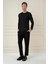 Atp 033 Slim Fit Siyah Spor Pantolon 1