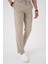 Comfort Fit Beli Lastikli Bej Jogger Pantolon P 1183 3