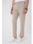 Comfort Fit Beli Lastikli Bej Jogger Pantolon P 1183 4