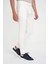Slim Fit Yan Cepli Esnek Düz Beyaz Pamuk Pantolon P 1197 4