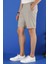 033 Slim Fit Gri Bermuda 4