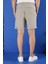 033 Slim Fit Gri Bermuda 5
