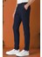 Comfort Fit Beli Lastikli Pötikareli Casuel Lacivert Pantolon P 1149 5