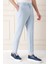Comfort Fit Beli Lastikli Balıksırtı Dokuma Casuel Mavi Pantolon P 1155 3
