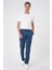 Comfort Fit Kırçıllı Beli Lastikli Gece Mavisi Jogger Pantolon P 1176 2