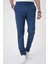 Comfort Fit Kırçıllı Beli Lastikli Gece Mavisi Jogger Pantolon P 1176 4