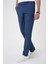 Comfort Fit Kırçıllı Beli Lastikli Gece Mavisi Jogger Pantolon P 1176 5