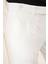Comfort Fit Çift Pileli Dokulu Esnek Pamuk Ekru Pantolon P 1158 5