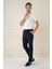 Comfort Fit Beli Lastikli Esnek Casuel Lacivert Pantolon P 1173 2