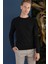 Tr 858 Slim Fit Siyah Klasik Triko 5