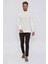 Tr 844 Slim Fit Ekru Klasik Triko 5