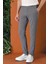 Comfort Fit Beli Lastikli Pötikareli Casuel Füme Pantolon P 1149 4