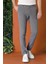 Comfort Fit Beli Lastikli Pötikareli Casuel Füme Pantolon P 1149 5