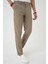 Comfort Fit Beli Lastikli Bej Jogger Pantolon P 1184 4
