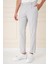 Comfort Fit Çift Pileli Dokulu Esnek Pamuk Gri Mavi Pantolon P 1158 3