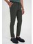 Comfort Fit Beli Lastikli Tek Pileli Dokulu Yeşil Pantolon P 1193 4