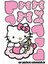 CanCo Hello Kitty Sticker Set Su Geçirmez Yüksek Çözünürlükte Araba Motorsiklet Kask Laptop Duvar İçin 1